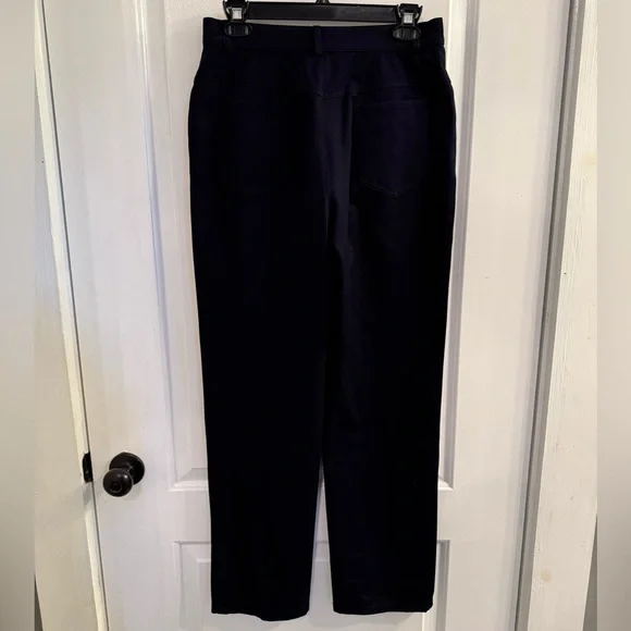St. John Sport By Marie Grey Straight Leg Trouser Navy Gold